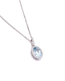 Pe Jay Creations Aquamarine and Diamond Necklace F070PE12447