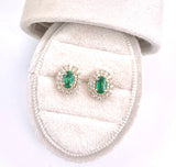 Emerald and Diamond Earrings F669E42997-8-Y-E