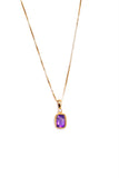 Yellow Gold Amethyst Necklace F087P2854
