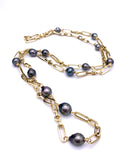 Yellow Gold and Tahitian Pearl Necklace F093PN1620TAHY