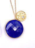 Jorge Revilla Spain Luna Collection Lapis Lazuli and Blue Topaz Necklace  F351CL129-30/LAO