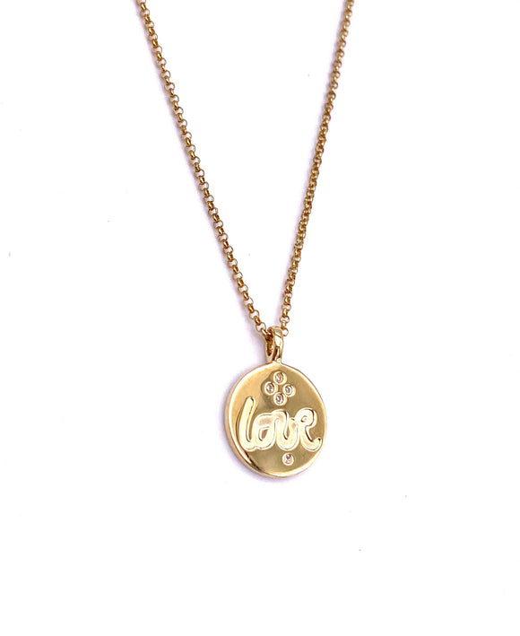 Yellow Gold Love Pendant F223N10130