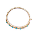 Vintage Gold and Turquoise Bracelet