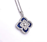 Blue Sapphire and Diamond Necklace F330B435525