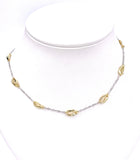 Jorge Revilla Spain Two Tone Bean Collection Necklace F351CL120-9528/O