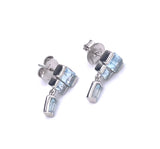 Jorge Revilla Spain Deco Collection Blue Topaz Earrings F351PE129-78/BT