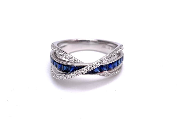 Simon G Sapphire and Diamond Ring C846MR3107