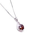 Garnet Necklace in White Gold F087P4462W