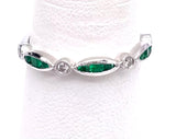 Petite Emerald and Diamond Band Ring C245RG84291-WDE