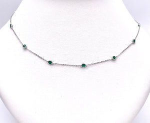Emerald Station Necklace F401NO5419-EM