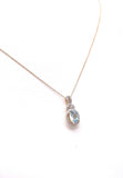 Aquamarine Necklace in Two Tone Gold F330B435393