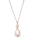 Mother of Pearl Pendant Contemporary Infinity Design A317ZP993