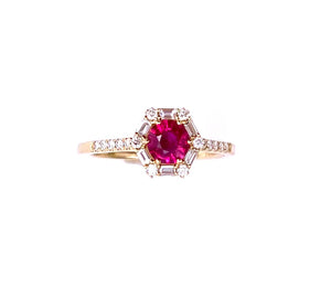 Ruby Ring in Yellow Gold C368RCC333R21C1