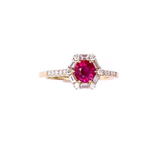 Ruby Ring in Yellow Gold C368RCC333R21C1