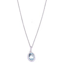 Pe Jay Creations Aquamarine and Diamond Necklace F070PE12447