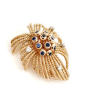 Estate Van Cleef Arpels France Diamond and Sapphire Brooch