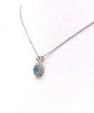 Aquamarine Necklace in White Gold F330B421173