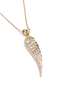 Zeghani Angel Wing Pendant Necklace A317ZP1015-Y