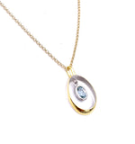 Jorge Revilla Spain Blue Topaz Bubble Collection Necklace F351CG121-217/BTOM