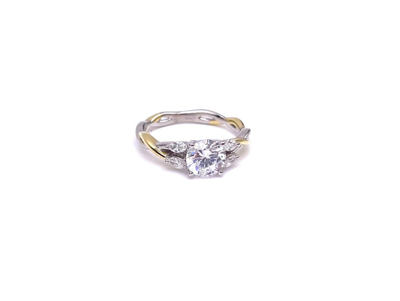 Simon G Two Tone Engagement Ring A846LR2340