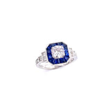 Simon G Sapphire and Diamond Engagement Ring A846LR1059