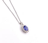 Oval Tanzanite and Diamond Necklace F330B410161