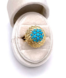 Estate Turquoise and 18k Gold Ring EFTurq