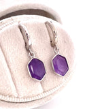 Jorge Revilla Spain Geo Collection Amethyst Earrings F351PE129-83/AM