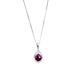 Garnet Necklace in White Gold F087P4462W