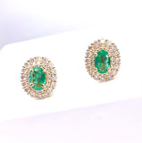 Emerald and Diamond Earrings F669E42997-8-Y-E
