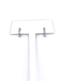 Petite Emerald and Diamond Hoops F401E02758EMW