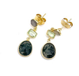 Jorge Revilla Spain Geo Collection Moss Agate Earrings F351PE129-3502