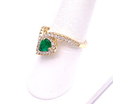 Pear Shaped Emerald Ring in Yellow Gold C093UR2358-EM-Y