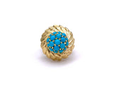 Estate Turquoise and 18k Gold Ring EFTurq