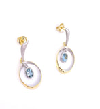 Jorge Revilla Spain Bubble Collection Blue Topaz Earrings F351PE121-217-BTOM
