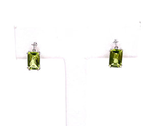 Peridot Earrings in White Gold F314STE152CK-P