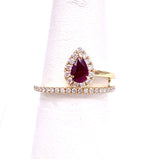 Pear Shaped Ruby Ring C093MR1108RBPS6X4