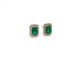 Emerald and Diamond Stud Earrings F669E1234
