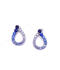 Shades of Blue Sapphire Post Earrings F368ECC088GSXWI