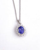 Oval Tanzanite and Diamond Necklace F330B410161