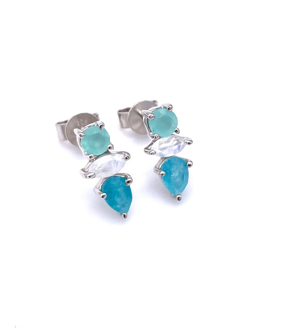 Jorge Revilla Spain Bella Collection Chalcedony Earrings F351PE129-3245C