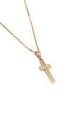 Petite Yellow Gold Cross Necklace F330B409022