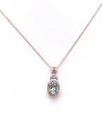 Aquamarine Necklace in Two Tone Gold F330B435393