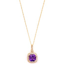 Amethyst Necklace in Yellow Gold F330B432473