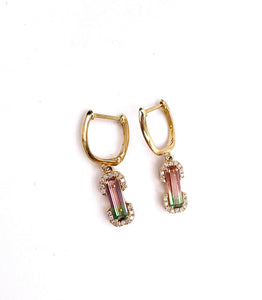 Watermelon Tourmaline Earrings F368EH20C250223C