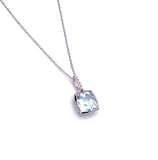 Aquamarine Pendant in White Gold F070PE15976/AQ