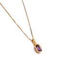 Yellow Gold Amethyst Necklace F087P2854