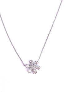 Zeghani Diamond Flower Pendant Necklace A317ZP829