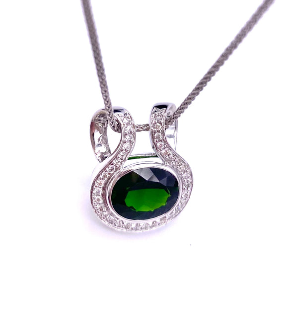 Estate Green Tourmaline Necklace