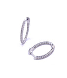 1.5 Carat Oval Inside Out Diamond Hoops A227WHE160073